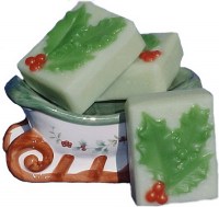 Holly Berry Handmade Artisan Holiday Soap